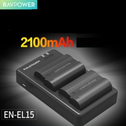 Bộ pin sạc Ravpower EN-EL15 cho máy ảnh Nikon 253