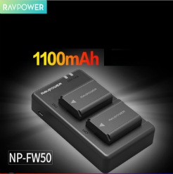 Bộ pin sạc Ravpower NP-FW50 cho máy ảnh Sony 280