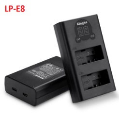 Sạc pin đôi LCD LP-E8 Kingma 186