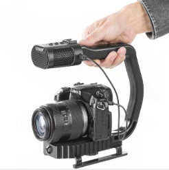 Tay cầm chữ C kèm mic cho máy ảnh smartphone chính hãng sevenoak 961