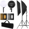 Combo 2 đèn led studio TC-80W 9336