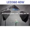 Combo 3 đèn LED360 40w softbox bát giác 75cm 9507