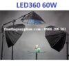 Combo 3 đèn LED360 60w softbox bát giác 75cm 9700