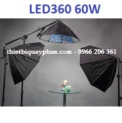 Combo 3 đèn LED360 60w softbox bát giác 75cm 9700