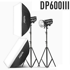 Bộ 2 đèn flash chụp ảnh Godox DP600III 10413