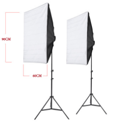 Bộ 2 đèn 5 bóng LED360 20w + Softbox 60x90cm 10005