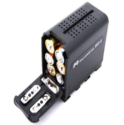 Hộp chuyển đổi Pin AA sang NP-F970 Falconeyes 8055