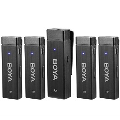 Mic thu âm cài áo BOYA BY-W4 (4TX+1RX) 15056