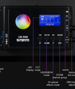 Den Led Sutefoto L60 Rgb 2800k 10000k 2