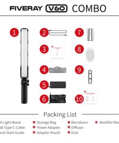 Den Led Zhiyun Fiveray V60 Combo