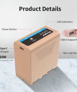 Pin Kingma Np F970 Dung Luong 7800mah Cong Typec 7