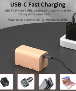 Pin Kingma Np F750 Dung Luong 5200mah Cong Typec 4