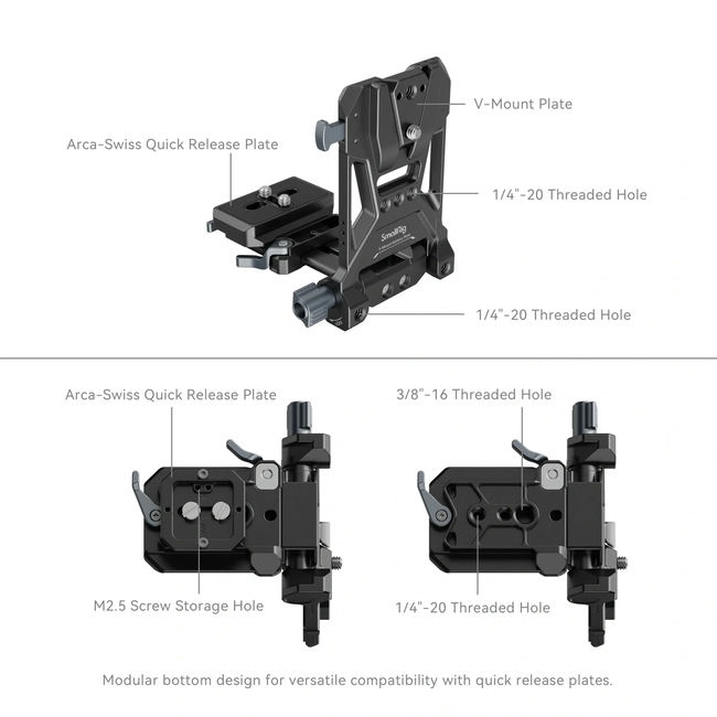 Smallrig 4064b De Gan Pin V Mount Nho Gon 3