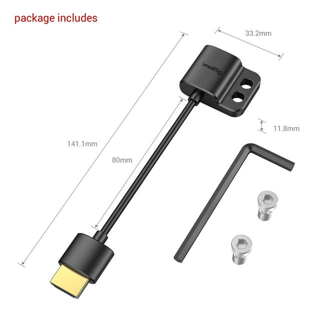 Cap Smallrig 3019 Ultra Slim 4k Hdmi Adapter A To A 3