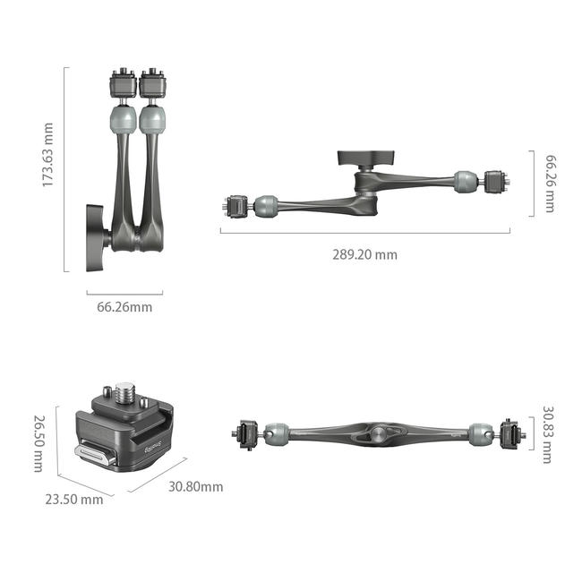 Smallrig 4489 Hawklock H21 Quick Release Rosette Magic Arm 11 2
