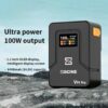 Pin ZG-V99Pro V-Mount Zgcine với sạc nhanh PD100W, thêm cổng và màn hình thông minh thời gian thực (màu đen) 28742