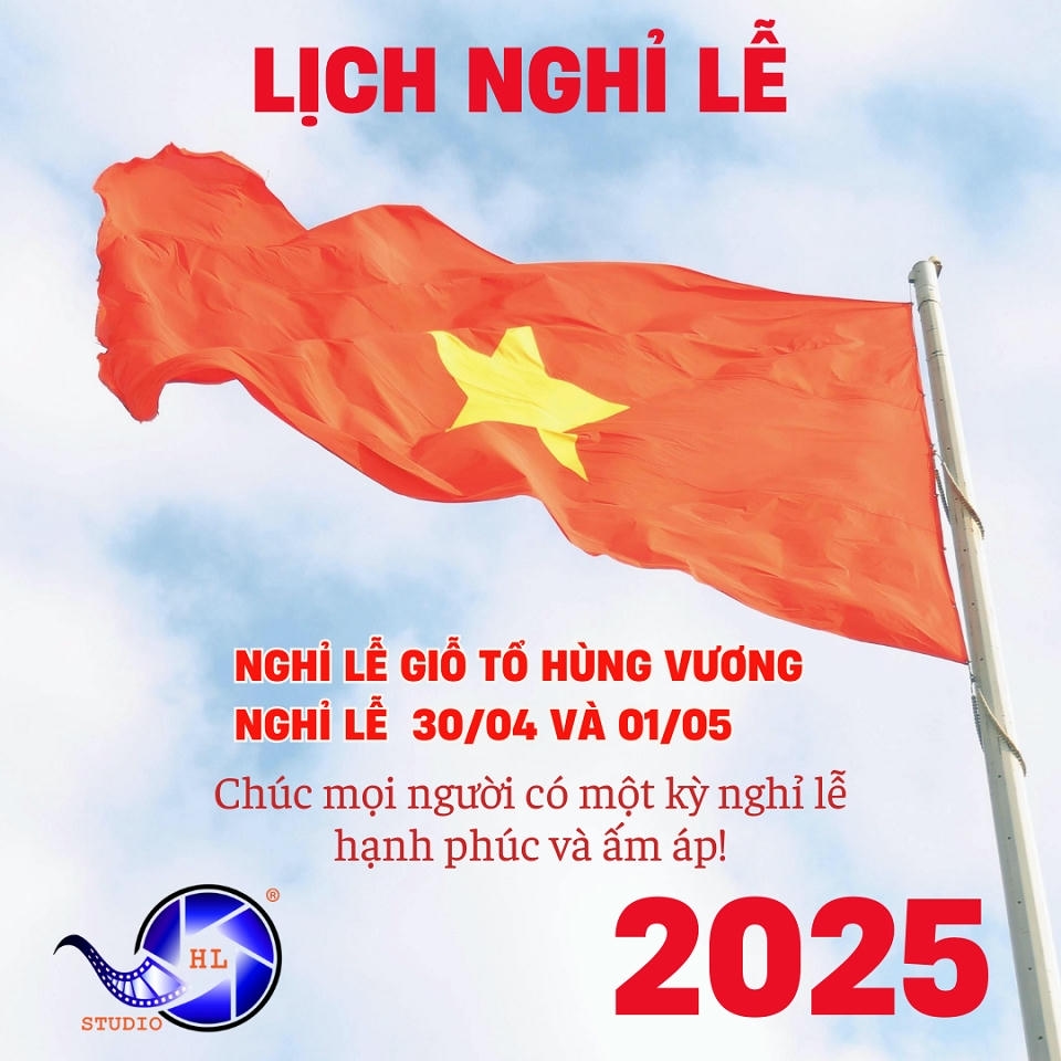 Thông Báo Lịch Nghỉ Lễ Giỗ Tổ Hùng Vương Beige đỏ đơn Giản Rõ Ràng Instagram Post