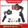 ZHIYUN Smooth 5S AI - Gimbal 3 trục cho điện thoại, phù hợp iPhone 14/13 Pro Max, Samsung, Huawei, Xiaomi, giúp ổn định hình ảnh khi quay ngoài trời. 30491