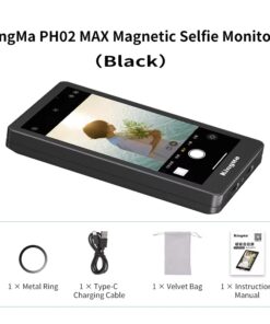 Kingma VL-PH02 4K 30FPS cho điện thoại, màn hình selfie vlog có nam châm, đồng bộ camera sau iPhone, phù hợp cho vlog, phát trực tiếp và TikTok. 30697