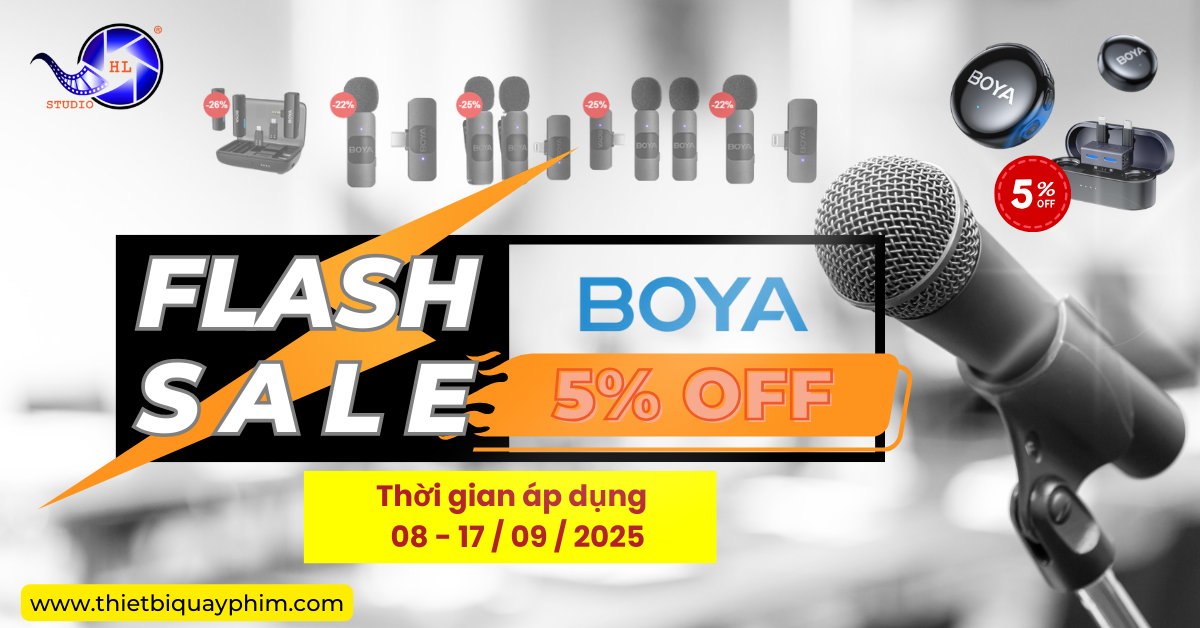 Boya – Ưu Đãi Tháng 9/2025 – HL Studio Giảm Đến 5% Tất Cả Sản Phẩm