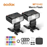 Godox MF12 MF12-K2 Flash TTL Macro, điều khiển không dây 2.4 GHz. Tương thích Sony, Canon, Nikon, Fuji, Olympus, Pentax. Den Flash Macro Godox Mf12 K2 01