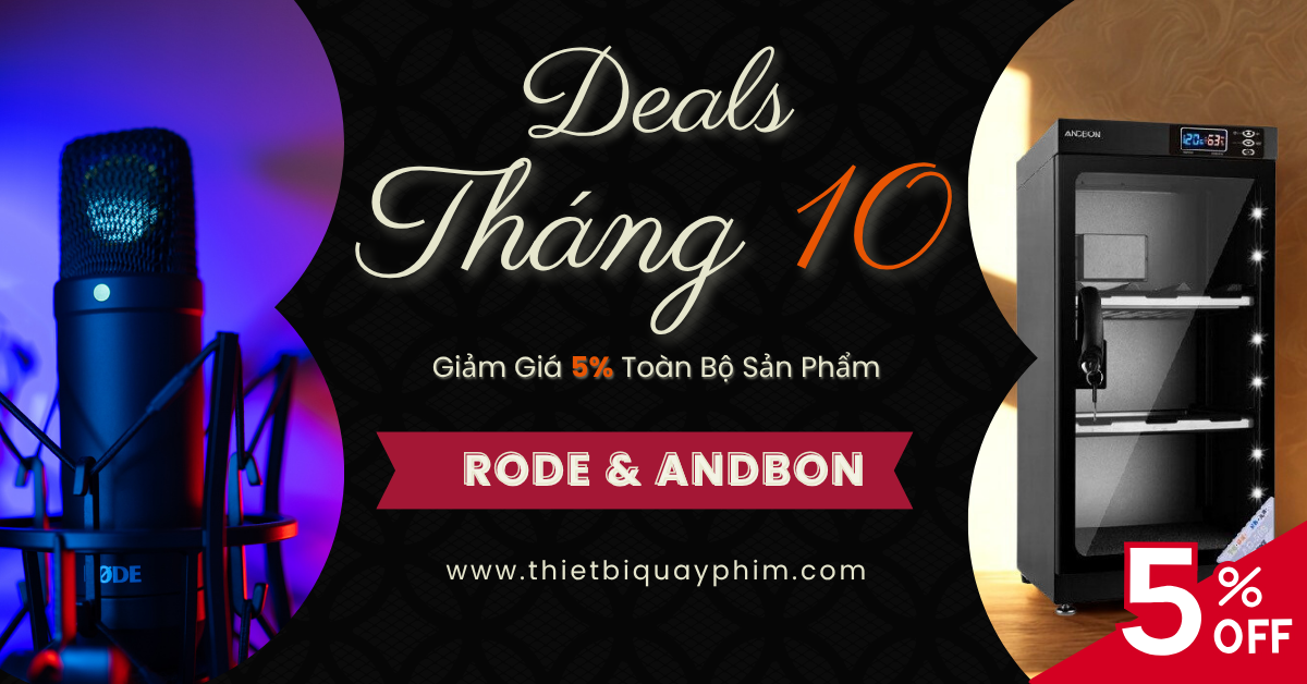Rode & Andbon – Ưu Đãi Tháng 10/2025 – HL Studio Giảm 5% Cho Tất Cả Sản Phẩm