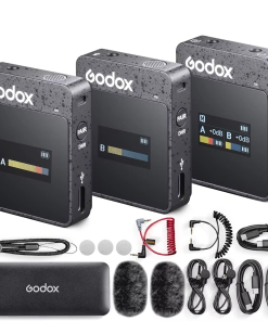 Godox MoveLink II M2 là micro không dây 2.4GHz, gắn trên áo, thu phát đa hướng, dùng cho điện thoại, máy ảnh DSLR và smartphone. 36430