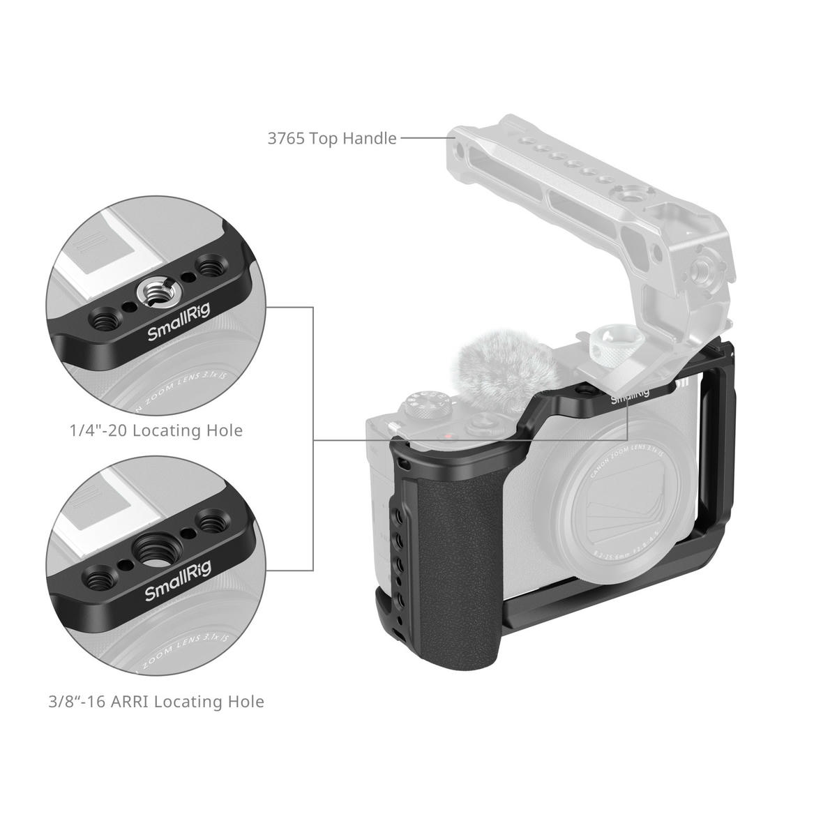 Smallrig 5807 Khung Bao Ve Cho May Anh Canon Powershot V1 Black 05 Hlstudio