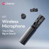 Ulanzi A21 Micro không dây, thu âm 360°, phạm vi 100m, tần số 2.4GHz, độ nhạy 58dB, dùng cho điện thoại, camera hành động, studio, vlog và livestream. 36485