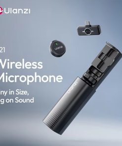 Ulanzi A21 Micro không dây, thu âm 360°, phạm vi 100m, tần số 2.4GHz, độ nhạy 58dB, dùng cho điện thoại, camera hành động, studio, vlog và livestream. 36485