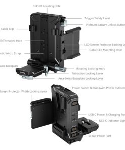 Smallrig 5227 Bo De Gan Pin V Mount Thao Nhanh Arca Swiss 05 Hlstudio