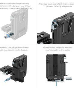 Smallrig 5227 Bo De Gan Pin V Mount Thao Nhanh Arca Swiss 06 Hlstudio