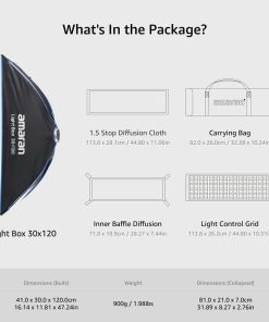 Softbox Amaran Lightbox 30120 Thao Tac Nhanh Kem To Ong 8