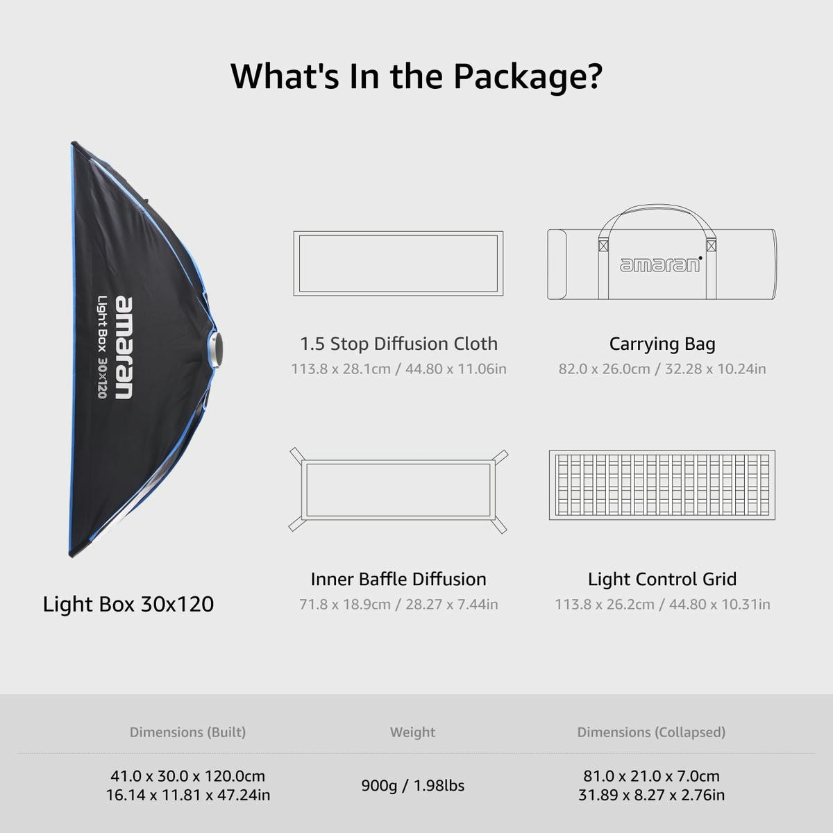 Softbox Amaran Lightbox 30120 Thao Tac Nhanh Kem To Ong 8