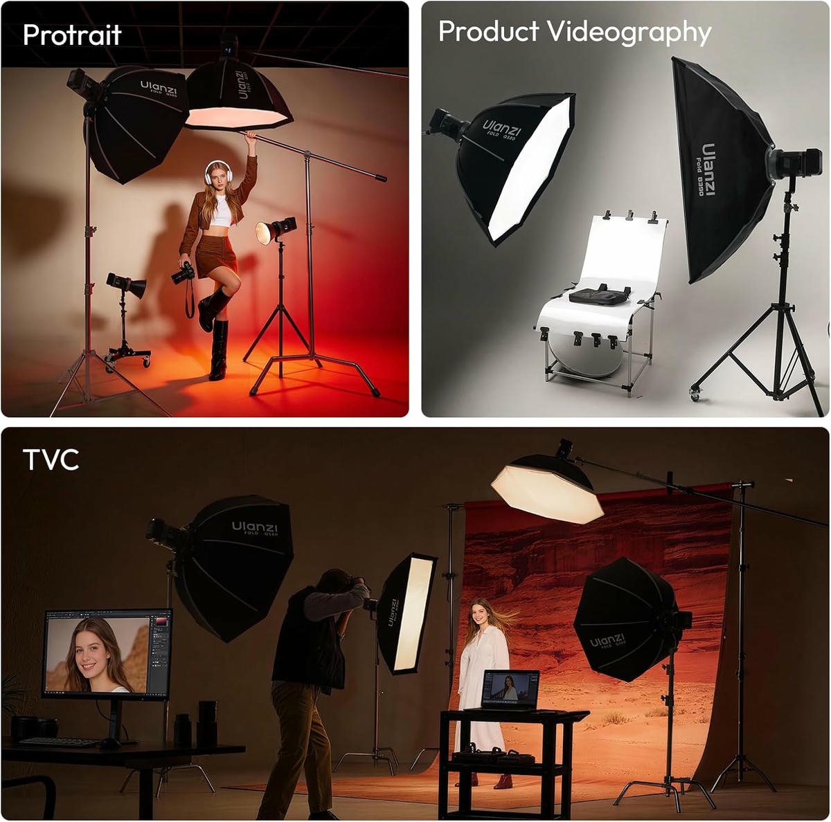Ulanzi Fold Qs80 Softbox Thao Tac Nhanh Ngam Bowens 80cm L303 07 Hlstudio