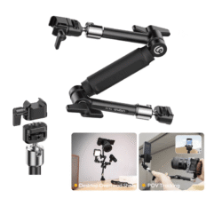 Ulanzi TA10 - Cần khớp nối ma thuật dài 43cm, có lỗ vít 1/4" và 3/8", 3 đoạn NATO, dùng cho màn hình DSLR, đèn và phụ kiện máy ảnh. Ulanzi Ta10 Canh Tay Magic Arm 3 Doan T133 1 Hlstudio