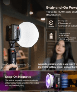 Den Led Godox Ml40bi Ml40r Full Color 4800mah 04 Hlstudio