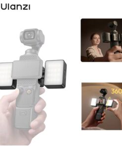 Ulanzi LM06 - Đèn chiếu sáng kép từ tính cho DJI Osmo Pocket 3/4, xoay 360°, phụ kiện chân giày lạnh cho ảnh chân dung. 39464