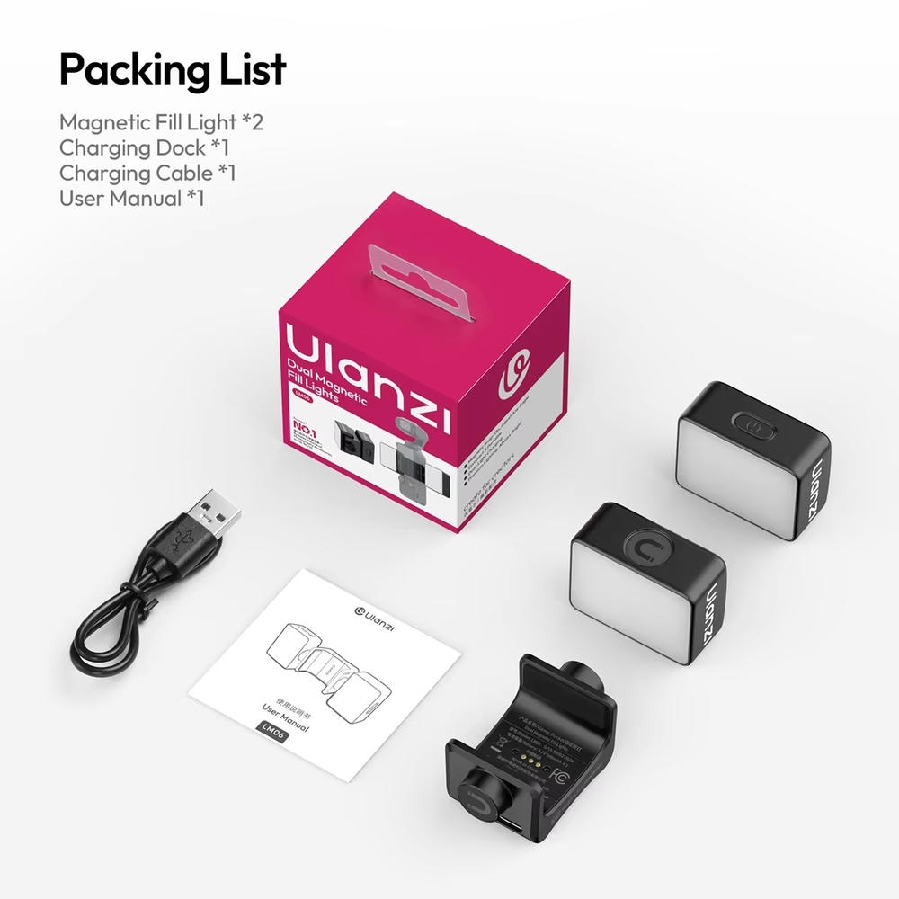 Ulanzi Lm06 Den Led Kep Tu Tinh Cho Dji Pocket 3 4 L311 7 Hlstudio