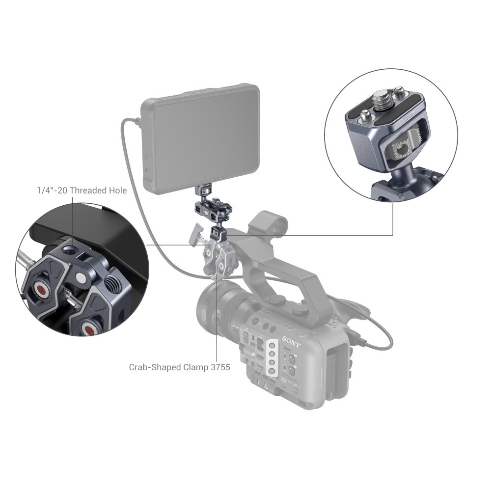Khop Noi Smallrig 3873 Magic Arm Dual Ball Heads 1 4 20 Screws 8 Hlstudio