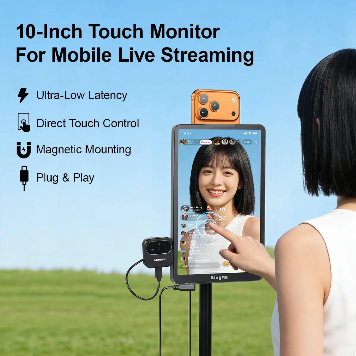 Man Hinh Kingma Ls10 Vlog Selfie Monitor Screen 10inch Cam Ung 3