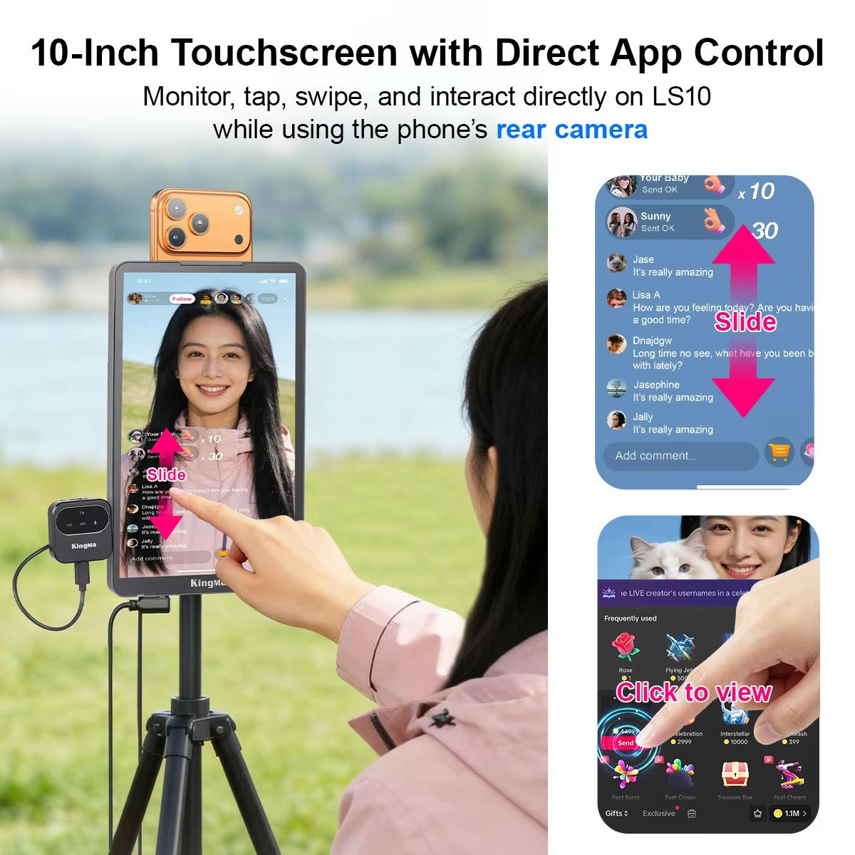 Man Hinh Kingma Ls10 Vlog Selfie Monitor Screen 10inch Cam Ung 6