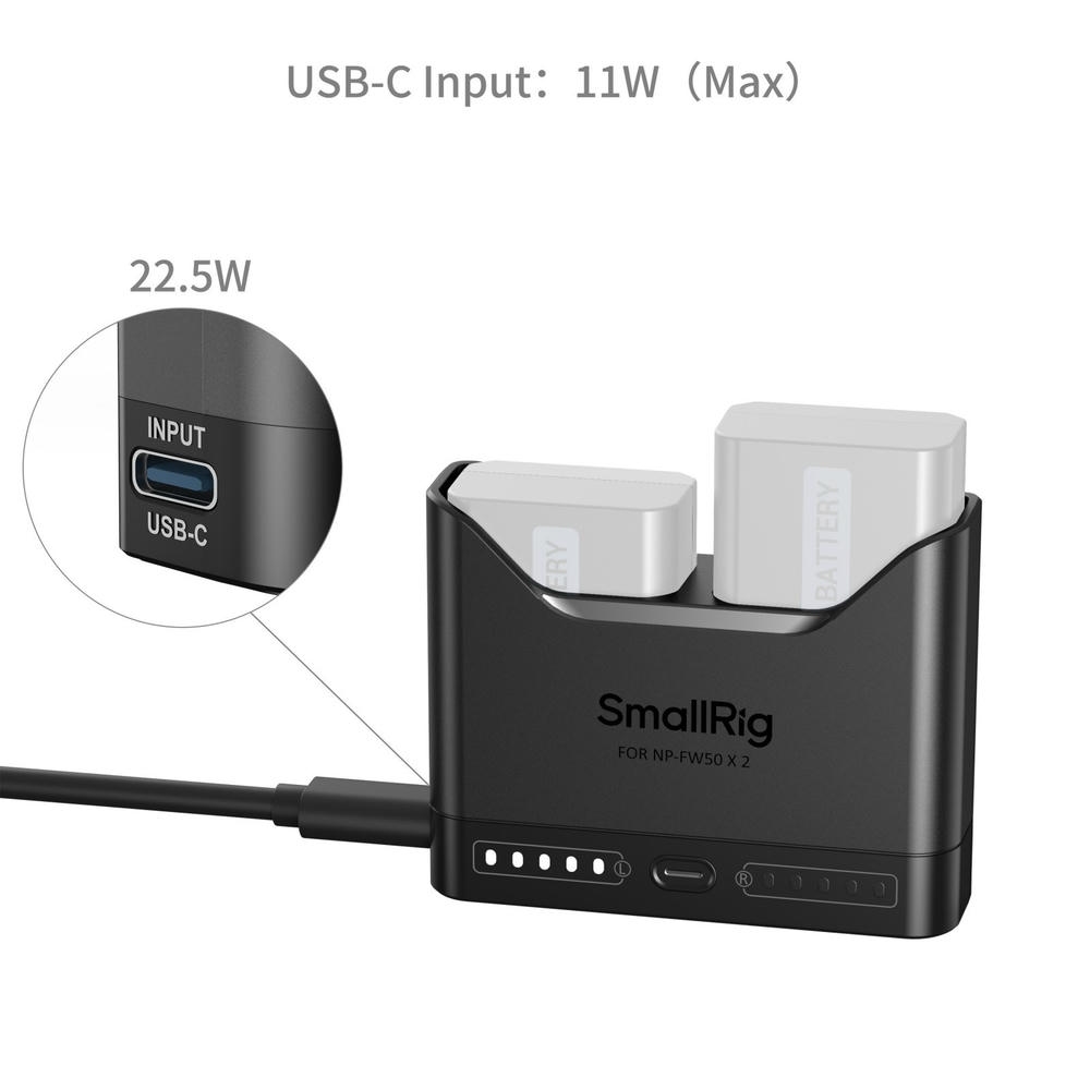 Smallrig 5493 Bo Sac Pin Doi Cho Np Fw50 3 Hlstudio
