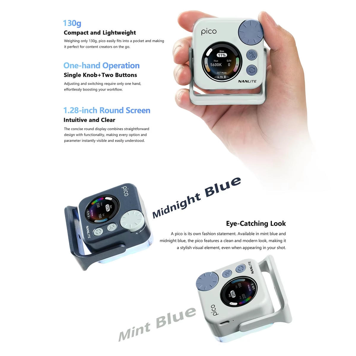 Den Led Mini Nanlite Pico 4w Rgbw 2700 7500k 14 Hieu Ung 2 Hlstudio