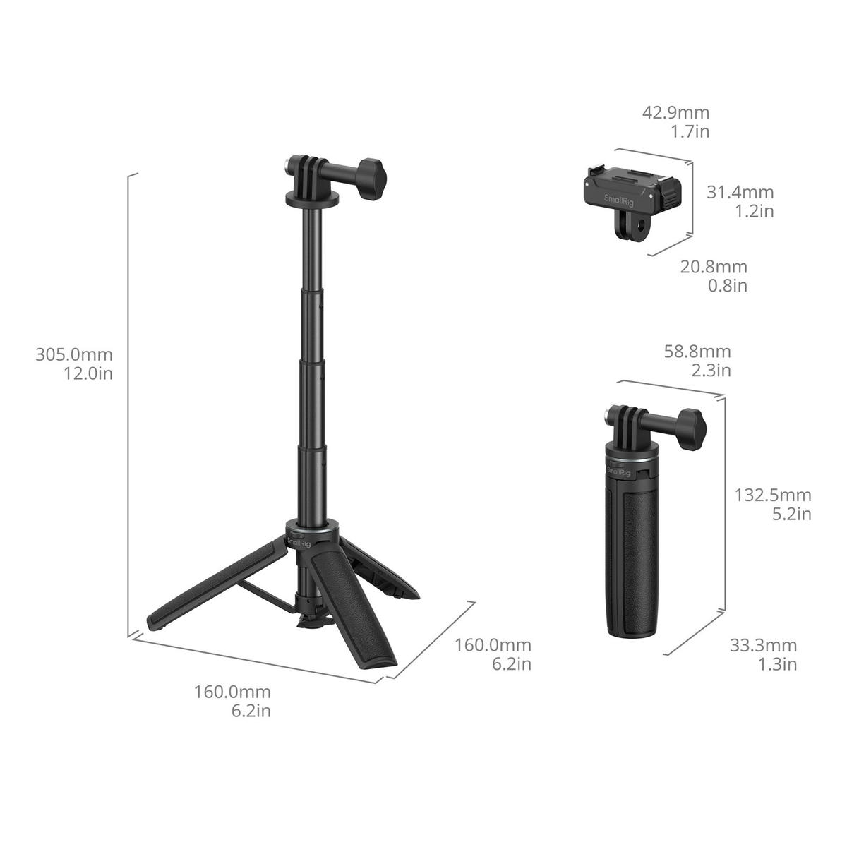 Smallrig 6149 Tripod Selfie Cho Dji Osmo Action 6 Nano Thao Tac Nhanh 2 Hlstudio
