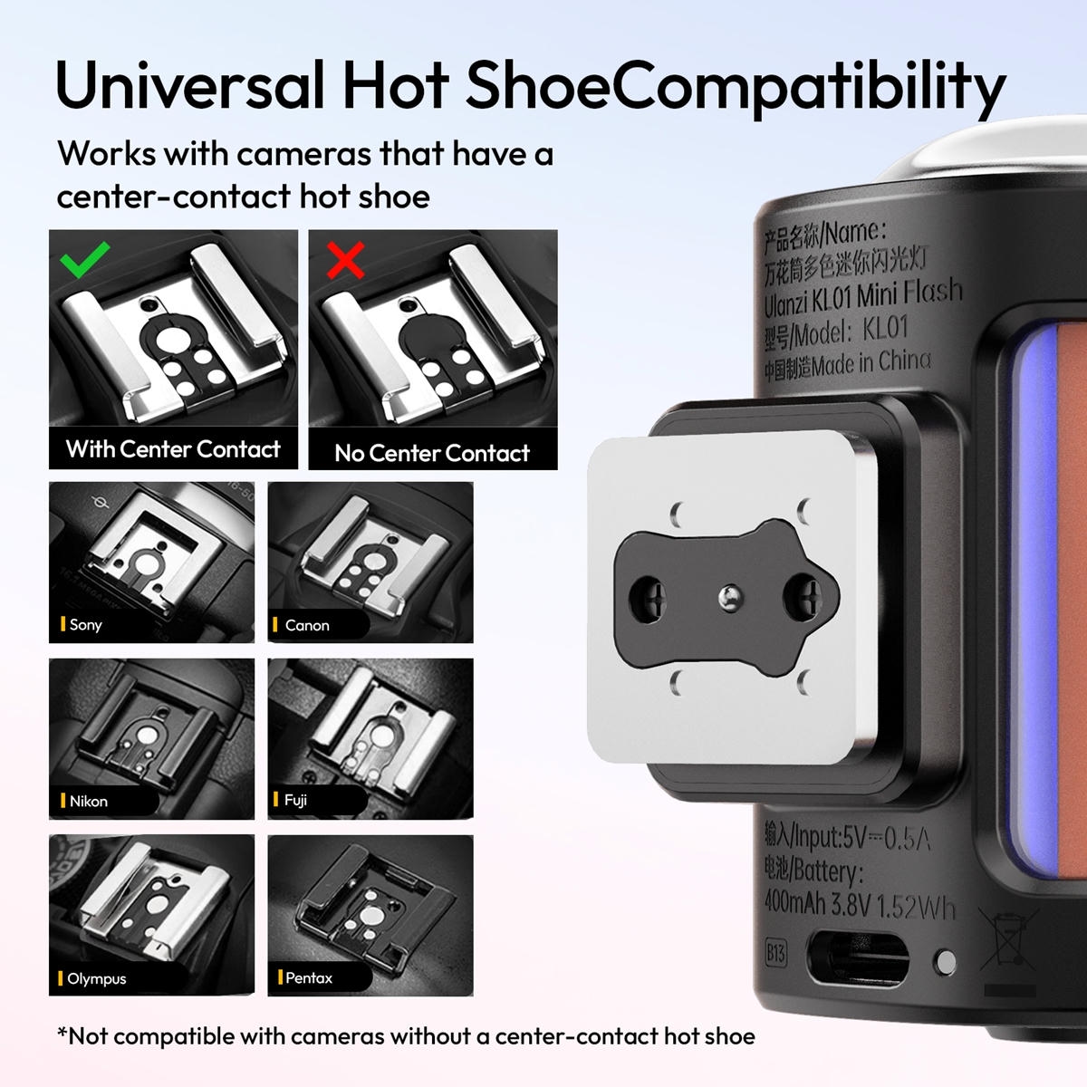 Ulanzi Kl01 Den Flash Mini Cho May Anh Tich Hop Filter Loc Mau L312 09 Hlstudio