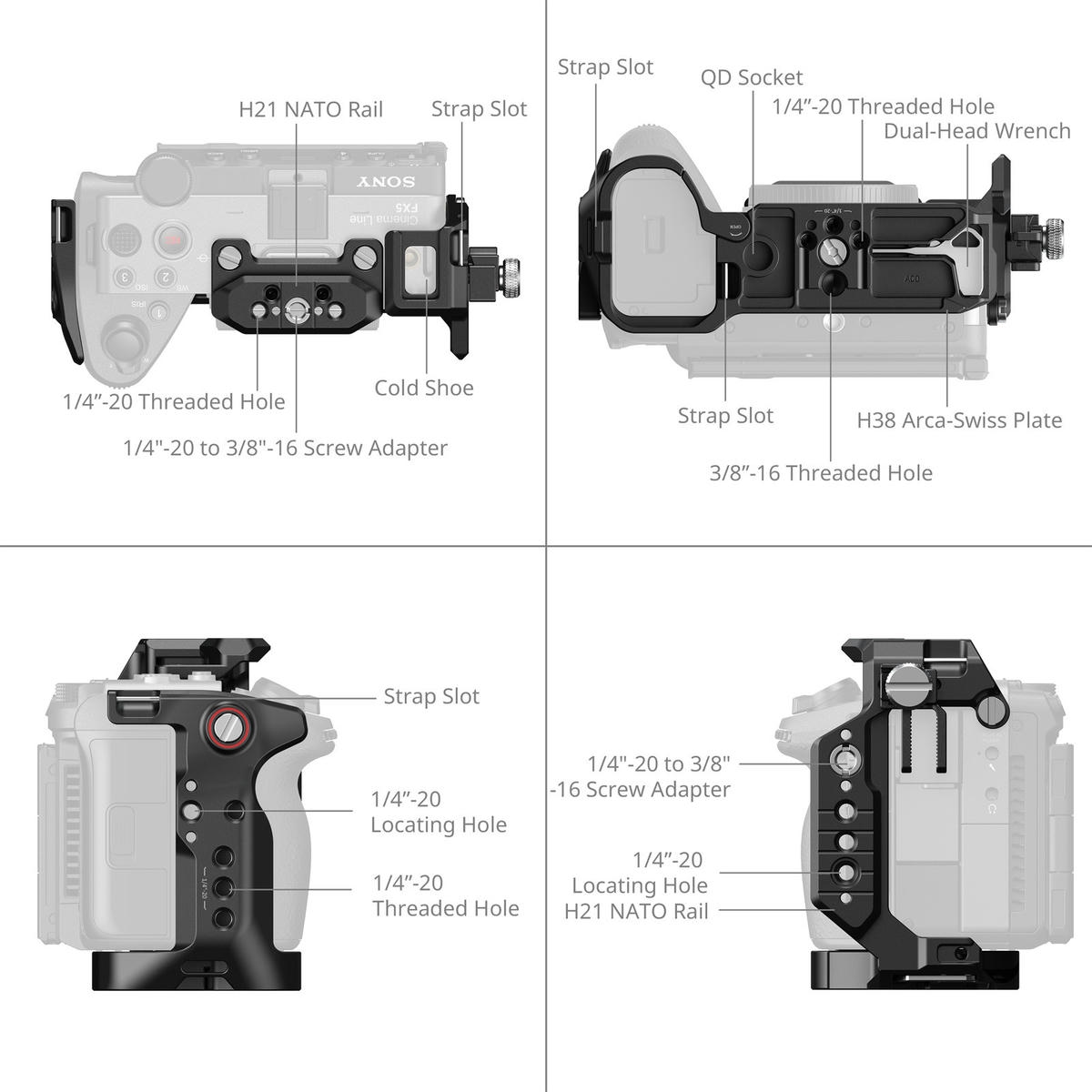 Khung Smallrig 6778 Hawklock Cho May Sony Fx5 4 Hlstudio