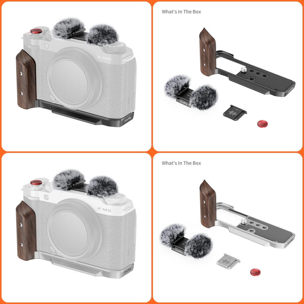 Khung Smallrig L Plate 5260 Co Tay Cam Bang Go Cho May Anh Fujifilm X M5 Black Silver