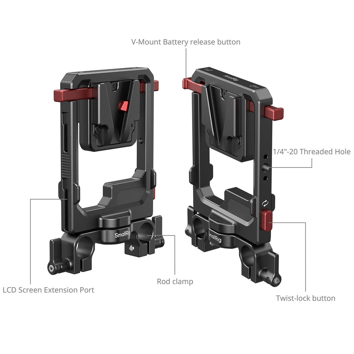 Smallrig 6273 Tam Gan Pin V Mount Xoay 90 Kep Thanh Kep 15Mm 4 Hlstudio