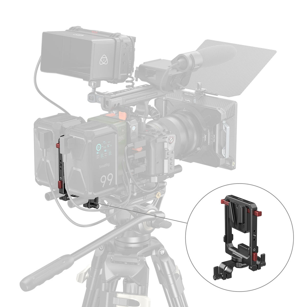 Smallrig 6273 Tam Gan Pin V Mount Xoay 90 Kep Thanh Kep 15Mm 6 Hlstudio
